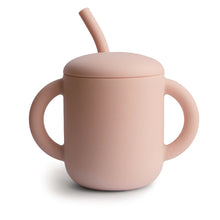 Load image into Gallery viewer, Mushie Silicone Training Cup + Straw