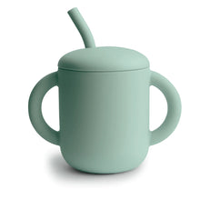 Load image into Gallery viewer, Mushie Silicone Training Cup + Straw