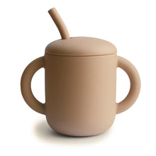 Load image into Gallery viewer, Mushie Silicone Training Cup + Straw