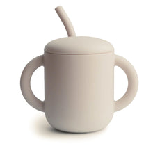 Load image into Gallery viewer, Mushie Silicone Training Cup + Straw