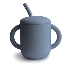 Load image into Gallery viewer, Mushie Silicone Training Cup + Straw