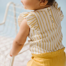 Load image into Gallery viewer, Pehr Organic Sleeveless Ruffle One-Piece