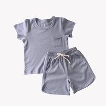 Load image into Gallery viewer, Cotton Cub Organic Pocket Tee & Shorts Set