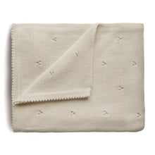 Load image into Gallery viewer, Mushie Organic Knitted Baby Blanket