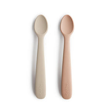Load image into Gallery viewer, Mushie Silicone Baby Spoon 2-Pack