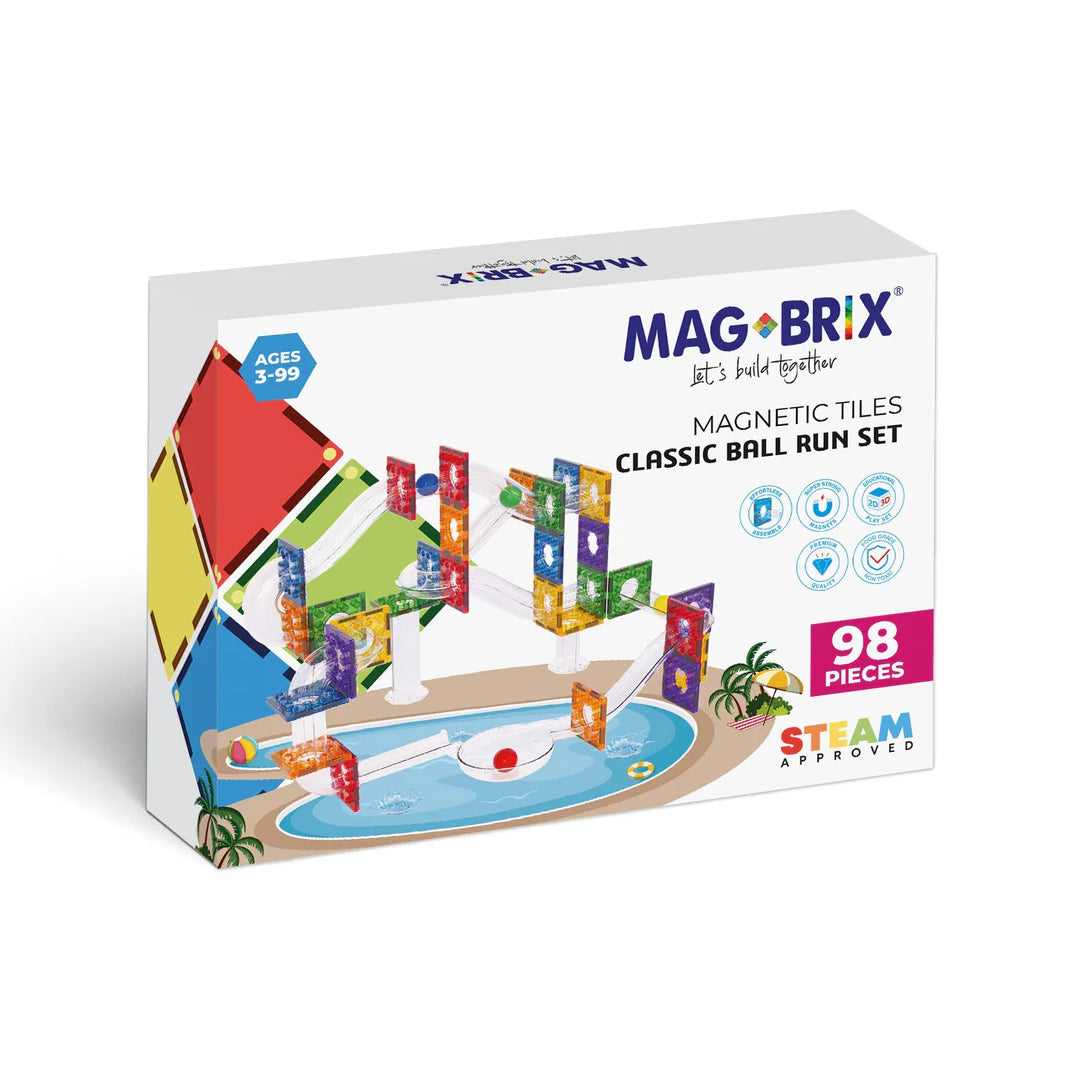 Magbrix 98 Pcs Ball Run - Classic & Pastel – Little Baby Organic