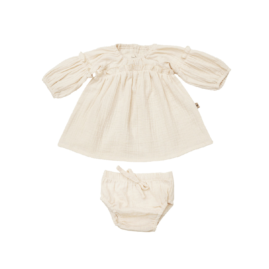Cotton Cub Organic Muslin Sahra Dress & Bloomer Set