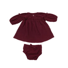 Load image into Gallery viewer, Cotton Cub Organic Muslin Sahra Dress &amp; Bloomer Set
