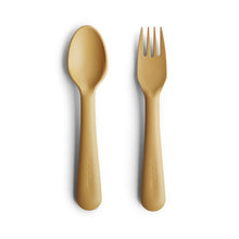 Load image into Gallery viewer, Mushie Fork &amp; Spoon Set
