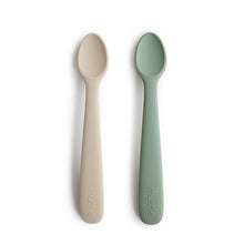 Load image into Gallery viewer, Mushie Silicone Baby Spoon 2-Pack
